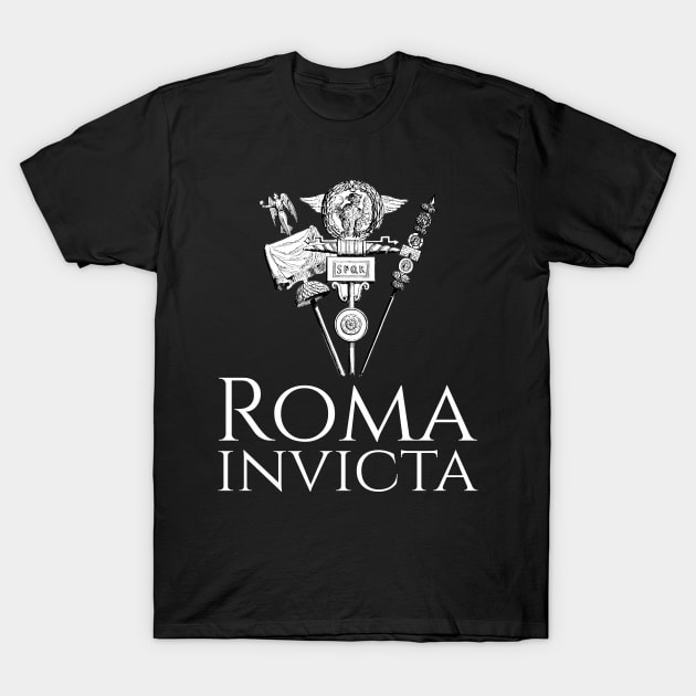 History Of Ancient Rome SPQR Roman Eagle Roma Invicta T-Shirt by Styr Designs
